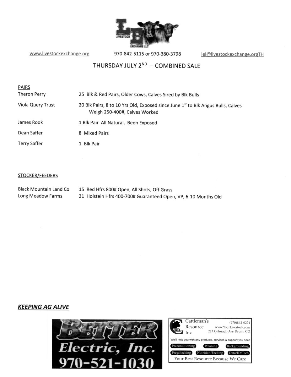 Livestock Exchange LLC (LivestockLlc) Twitter