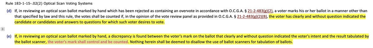 6/ In fact, THIS SPRING, the St. Elex. Bd. updated the rule below, that reinforces the requirement to count votes according to voter intent. Hardly archaic!