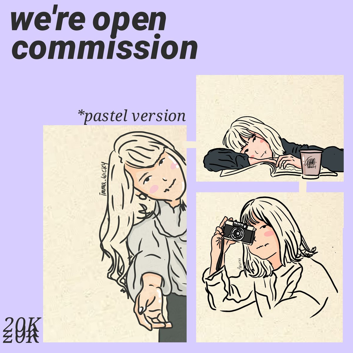 immawicky's tweet photo. [RTs ARE VERY MUCH APPRECIATED]

☀️OPEN COMMISSION☀️

Hi! Aku open commission -minimalist illustration- dengan harga mulai dari 10-25k aja! Bisa dijadikan gift untuk orang kesayangan kamu! 

✨Tersedia dengan Bingkai/Softfile✨

If you’re interested please kindly DMs me!⭐️ https://t.co/V2tOeNeu0b