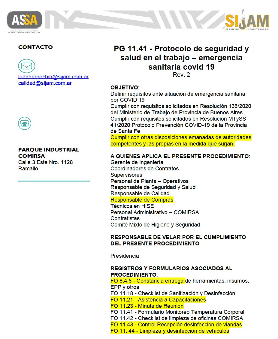 AssaSijam's tweet photo. Bajo un estricto Protocolo de Emergencia Sanitaria, ASSA y SIJAM cumplen con los requisitos emanados de decretos, leyes y resoluciones. El mismo fue confeccionado por un equipo multidisciplinario y se mantiene actualizado para buscar la mejora continua https://t.co/nnGxDDNs8v