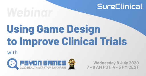 sureclinical's tweet photo. How can the principles of game design improve clinical trials?  Register for a webinar next week to find out. https://t.co/dWLZvh30ZC https://t.co/Hlgubsvw67