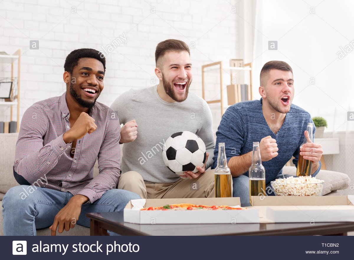 All these guys look cleaned up like they're about to go on a first date. Not bothered with plates or napkins for the pizza though