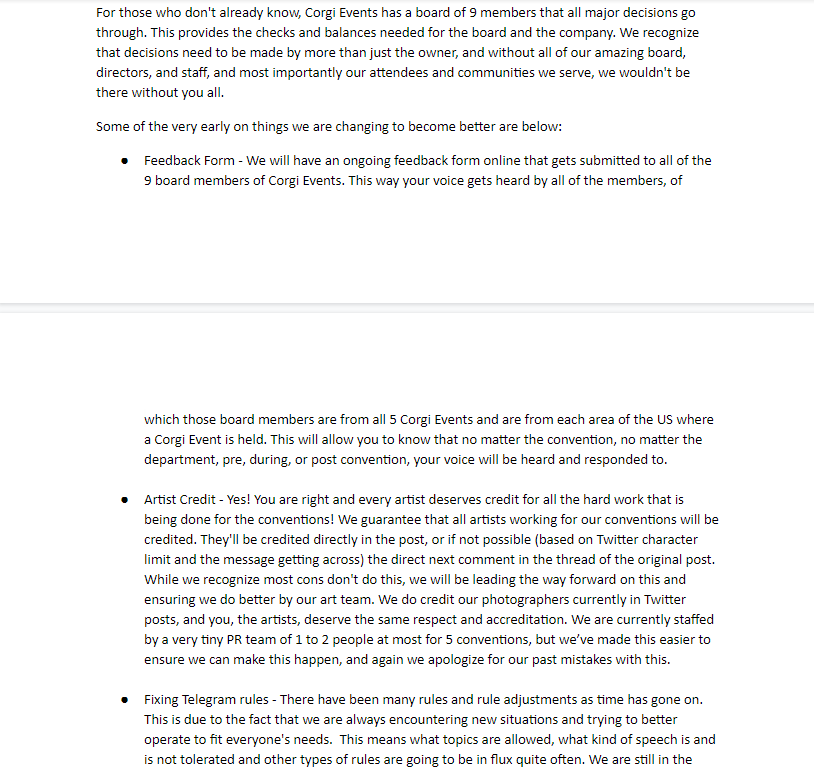 CorgiEventsLLC's tweet image. Greetings everyone,

Please take a look at this letter from the Corgi Events board.
We thank you in advance for taking time to read this letter.
