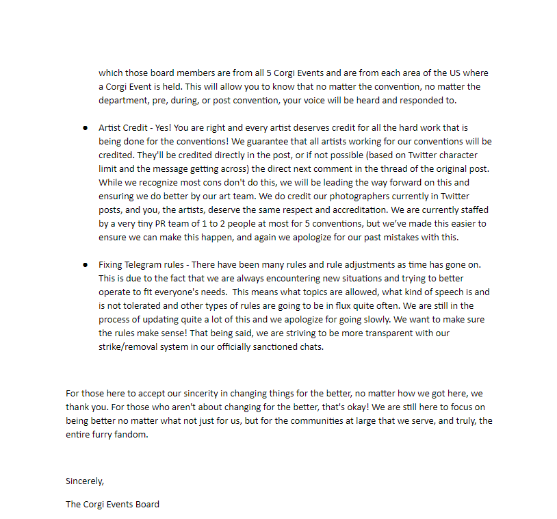 CorgiEventsLLC's tweet image. Greetings everyone,

Please take a look at this letter from the Corgi Events board.
We thank you in advance for taking time to read this letter.