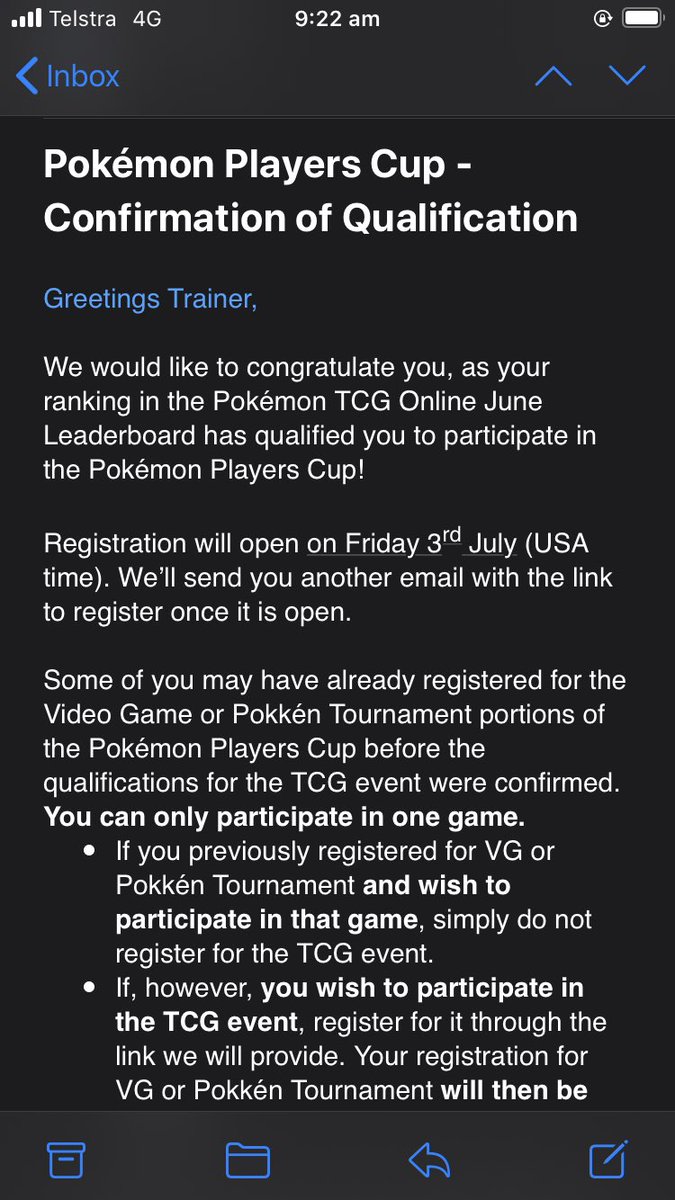 Umm, what? I’ve barely got enough cards to make a decent deck and I accidentally qualified somehow. I only started playing TCG online because I got sick of VGC20 lol. I suppose I might as well play since I didn’t bother doing the IC for VGC.