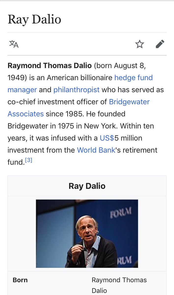 9/ RAY DALIOHEDGE FUND MGRWIFE IS VANDERBILT DESCENDANTSON RUNS CHINESE ORPHAN *CHARITY*Bridgewater: largest HF in the world in 2013*Harvard Business School*