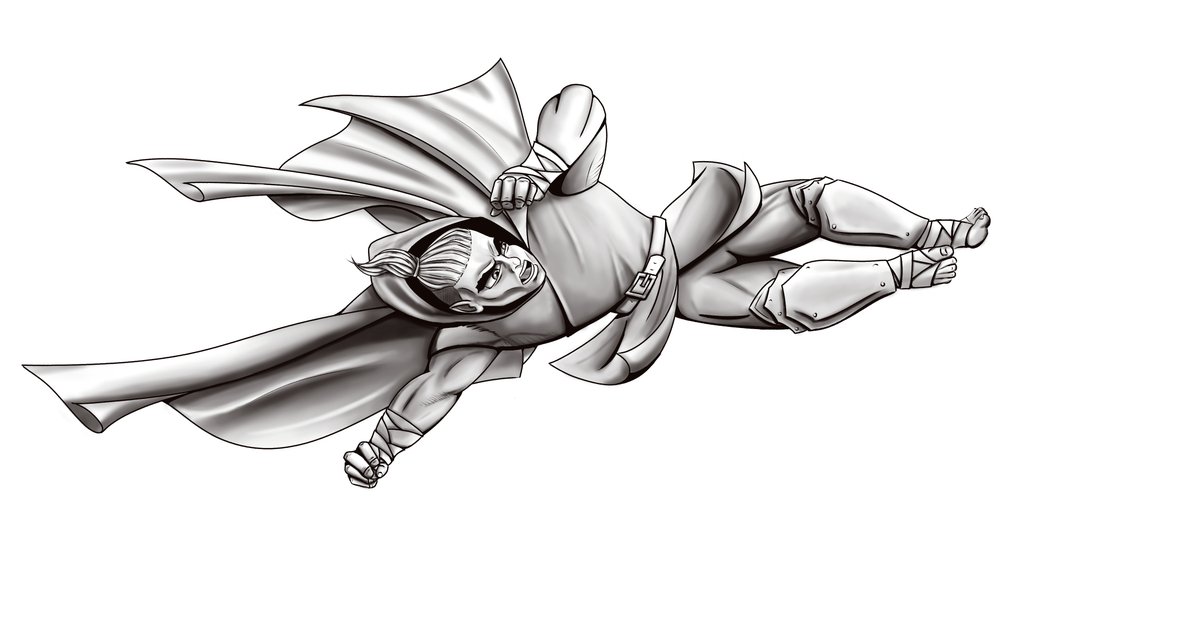 ARTmmkay's tweet photo. Monk Rocket!
Se'ku from @TotRcast dares to do a flying drop kick and rolls a natty 20!
If you'd like to read a bit about my process in making this, please visit my art blog: https://t.co/qwGwAEKl8T
#dnd #monk #lineart #gradientmaps #commission @bluefley https://t.co/6WUnfreQXB