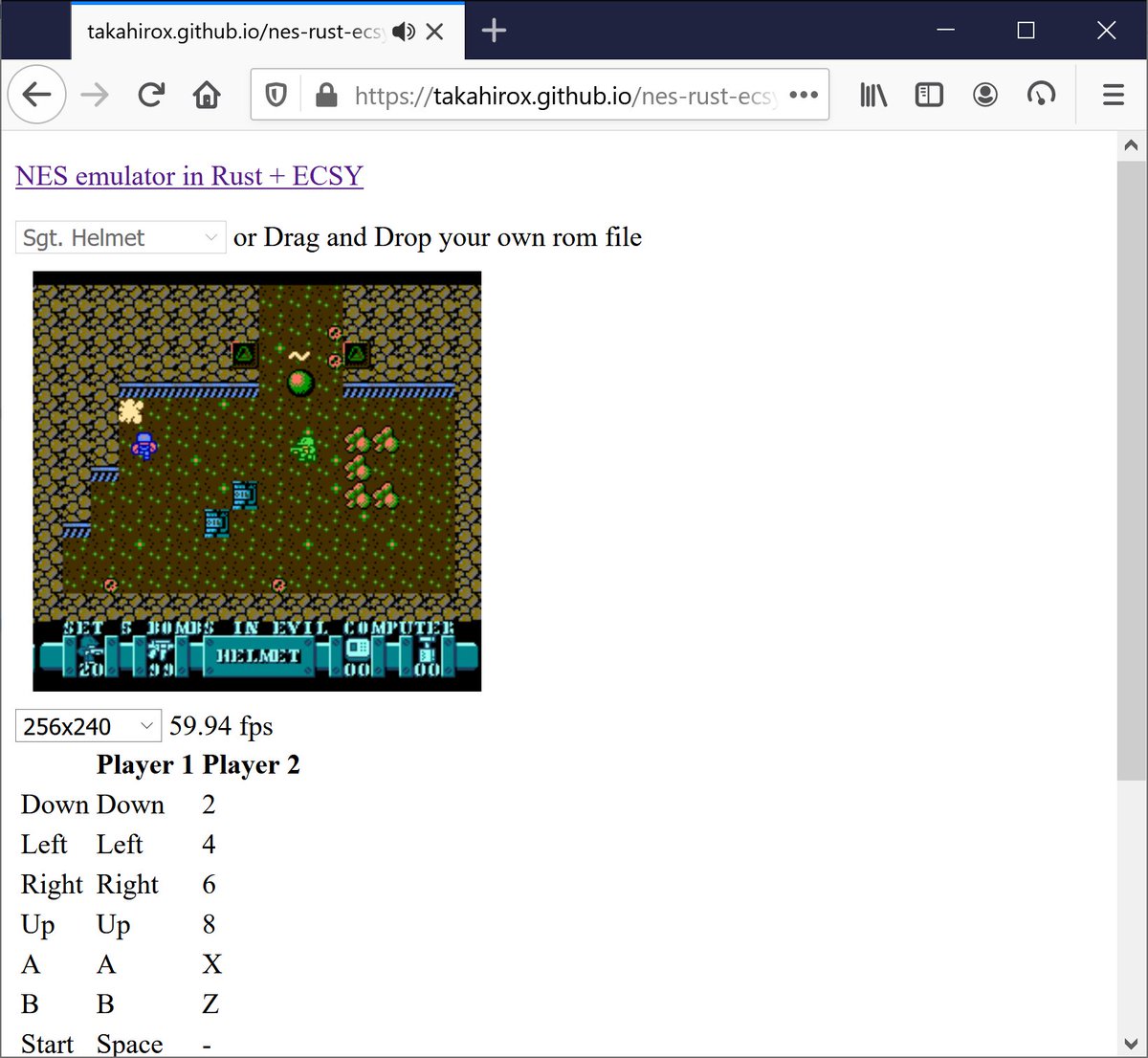 superhoge's tweet photo. NES Emulator written in #Rust and compiled to #WebAssembly + #ECSY + webpack bundle. Online demo https://t.co/7rDxPVZpNK #wasm https://t.co/IlcZseNjYd