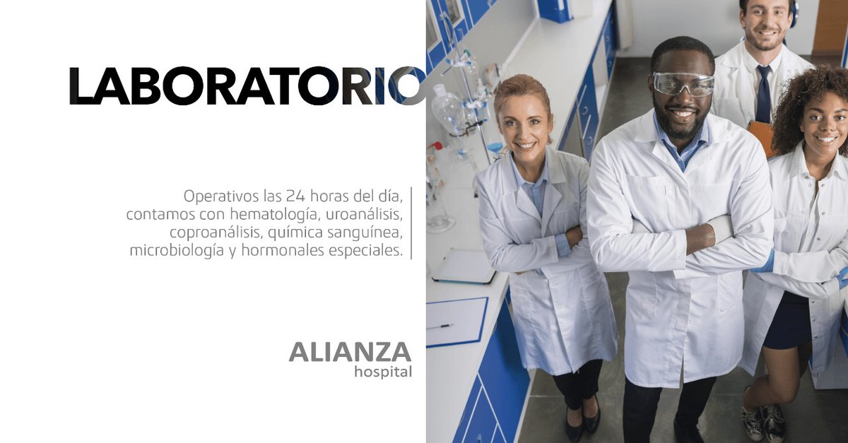 Nuestro LABORATORIO está trabajando 24/7. No olvides que en estos momentos tu salud es lo que mejor puedes cuidar. 
Estamos en: Francisco Álava OE6-64 y San Gabriel (La Granja).
📞 Citas al 393 2450, ext. 300 o al 095 890 8916.
#AlianzaHospital #Emergencias24Horas #Atención24/7