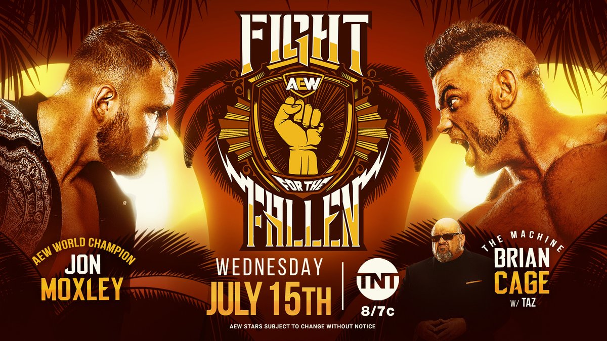 Jon Moxley vs. Brian Cage Delayed, Taking Place at Fight For The Fallen