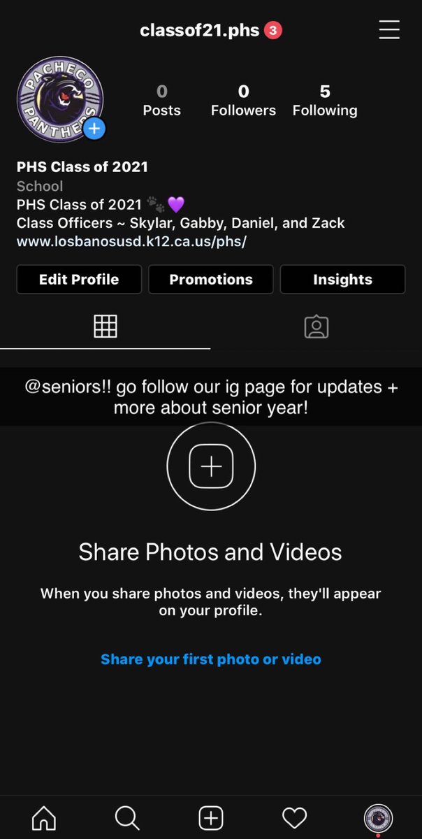 PPanthers2021's tweet photo. Seniors, go follow our ig page! https://t.co/FFZGWjXl6z