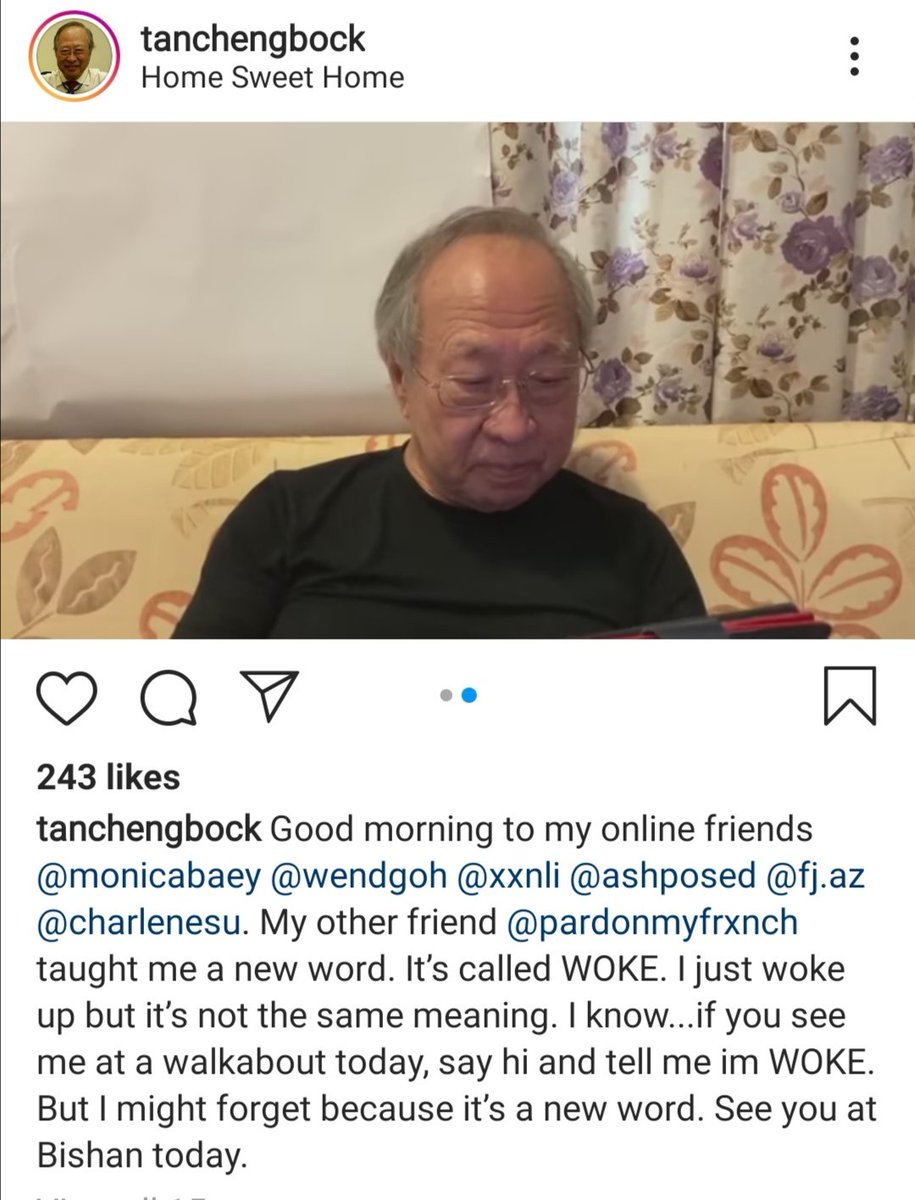 AmirYusofCNA's tweet image. A lot have been said about the WP candidates and their social media game.

But not enough on PSP chief Tan Cheng Bock. The 80yo may be a social media newbie but he hasn&apos;t been afraid to learn new phrases. 

#GE2020 #NotABoomer