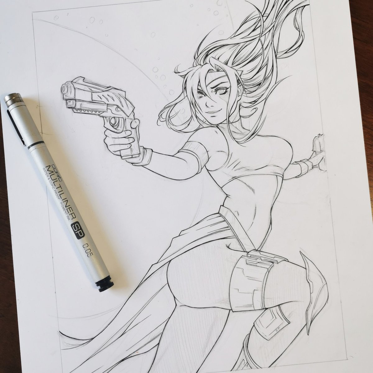 ColletteCTurner's tweet photo. Nira X commission WIP. :D Not too familiar with this character, had to do some research. ☺️

#nirax https://t.co/3dkD53YKFJ