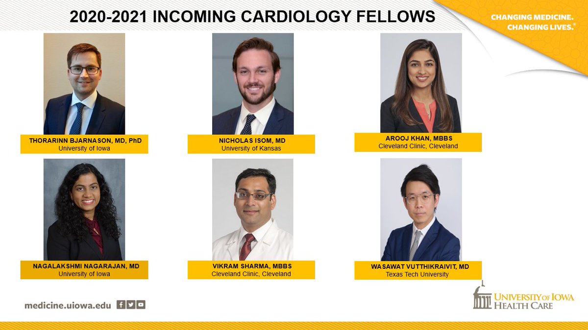 UIowaCVFellows's tweet photo. We are very excited to welcome this brilliant group of new cardiology fellows to @UIowaCVFellows @IntMedatIowa @IowaMed @uiowa.
@Vikram_Sharma_2 @V_WasawatMD @NagaNagaMD #ThorBjarnason #AroojKhan #NickIsom https://t.co/8r2Skq2xaJ