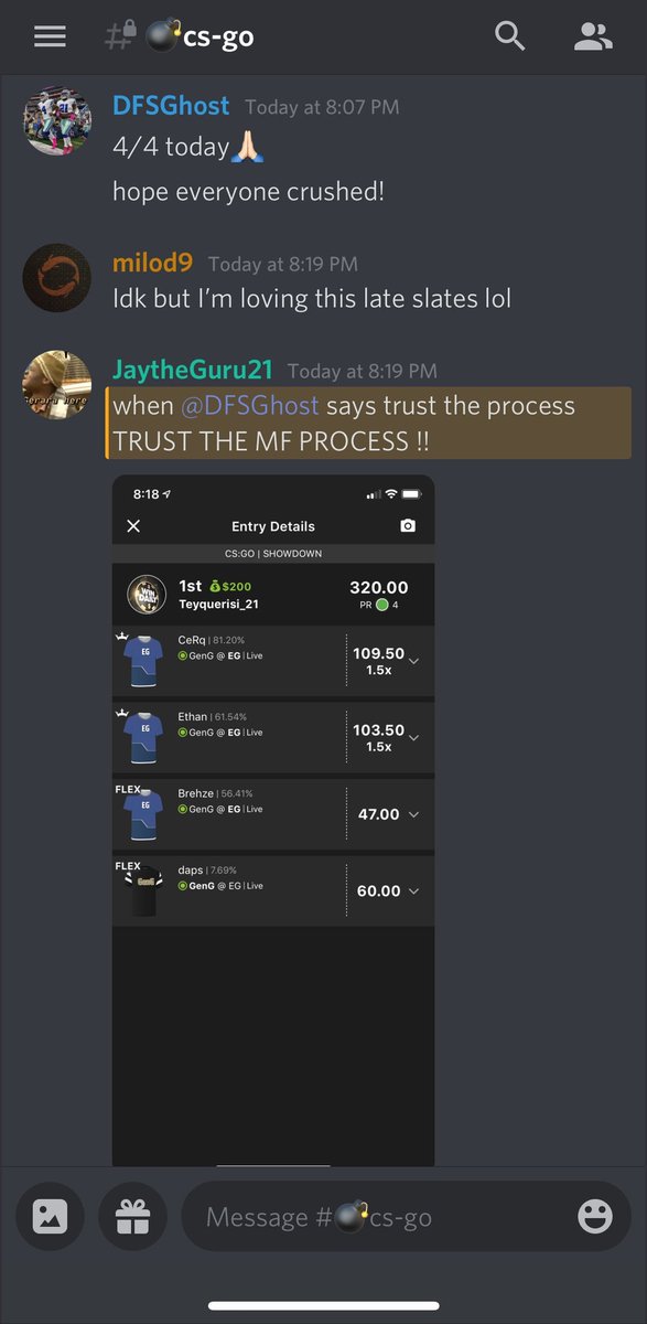 WinDailySports's tweet photo. Turns out #esports are our thing. 

#CSGO winnings from today's slate!

Thanks to our guy @DFS_Ghost 🙏
@TPJSiX @AtlFalconfan

Everything is #FREE on https://t.co/ncOGhvz0IX https://t.co/hlfrL6IpFj