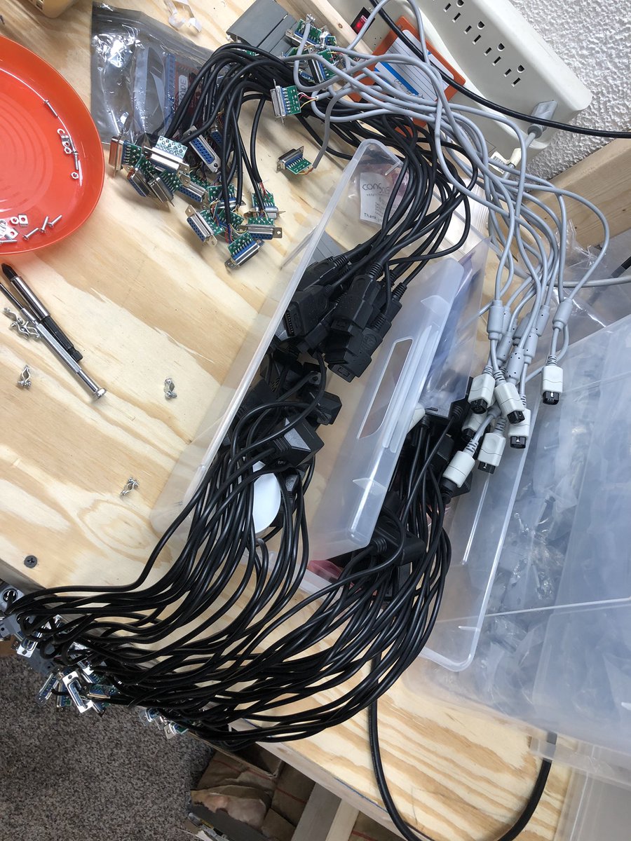 sharpfork's tweet image. So many cables.  I don’t like making cables.