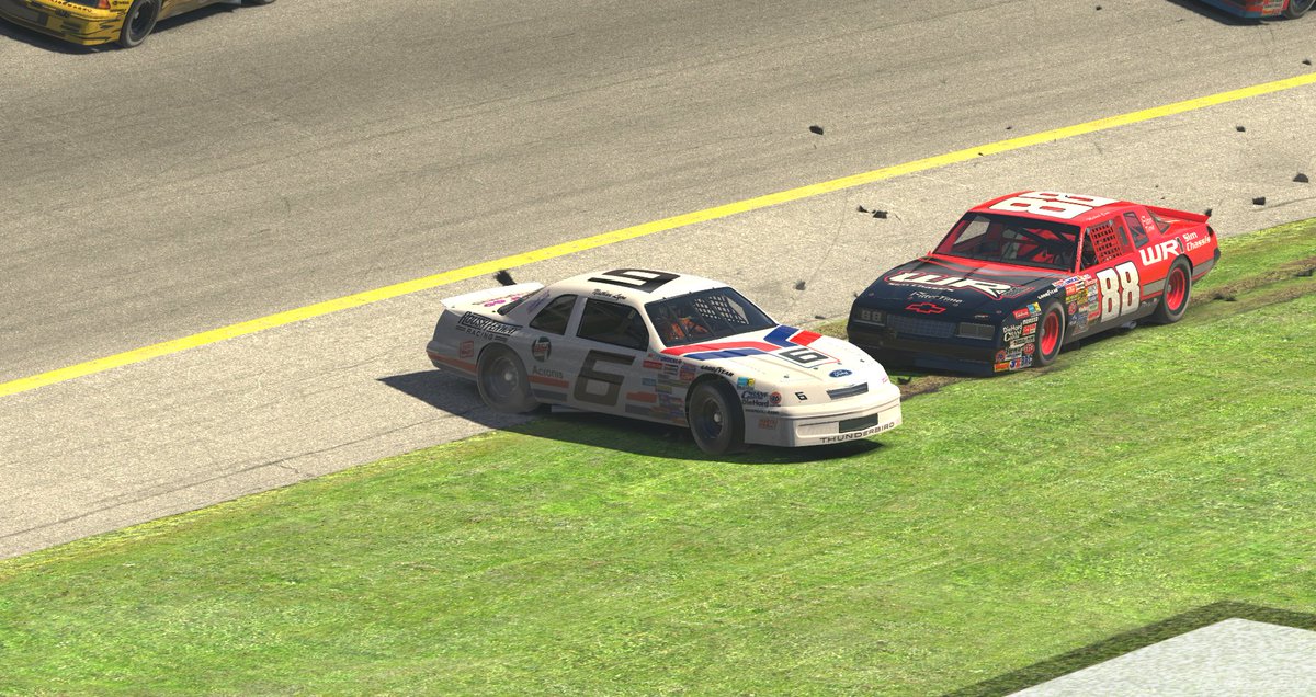 SethEggert91's tweet photo. The caution that ended the night for @lyonschoice @DaleJr and others:
#Fireweeks | #Firecracker400 | #eNASCAR | @iRacing https://t.co/uSycvAcJBB