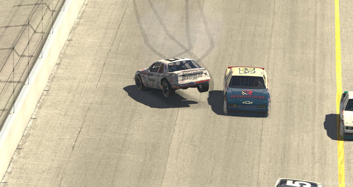 SethEggert91's tweet photo. The caution that ended the night for @lyonschoice @DaleJr and others:
#Fireweeks | #Firecracker400 | #eNASCAR | @iRacing https://t.co/uSycvAcJBB