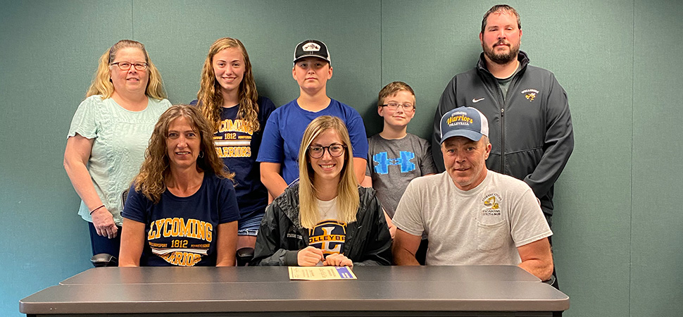 Senior Megan Starkweather announced she is joining the Lycoming Warriors Volleyball team later this summer as she signed her Letter of Intent on Thursday, July 2. bit.ly/2ZnnaVO