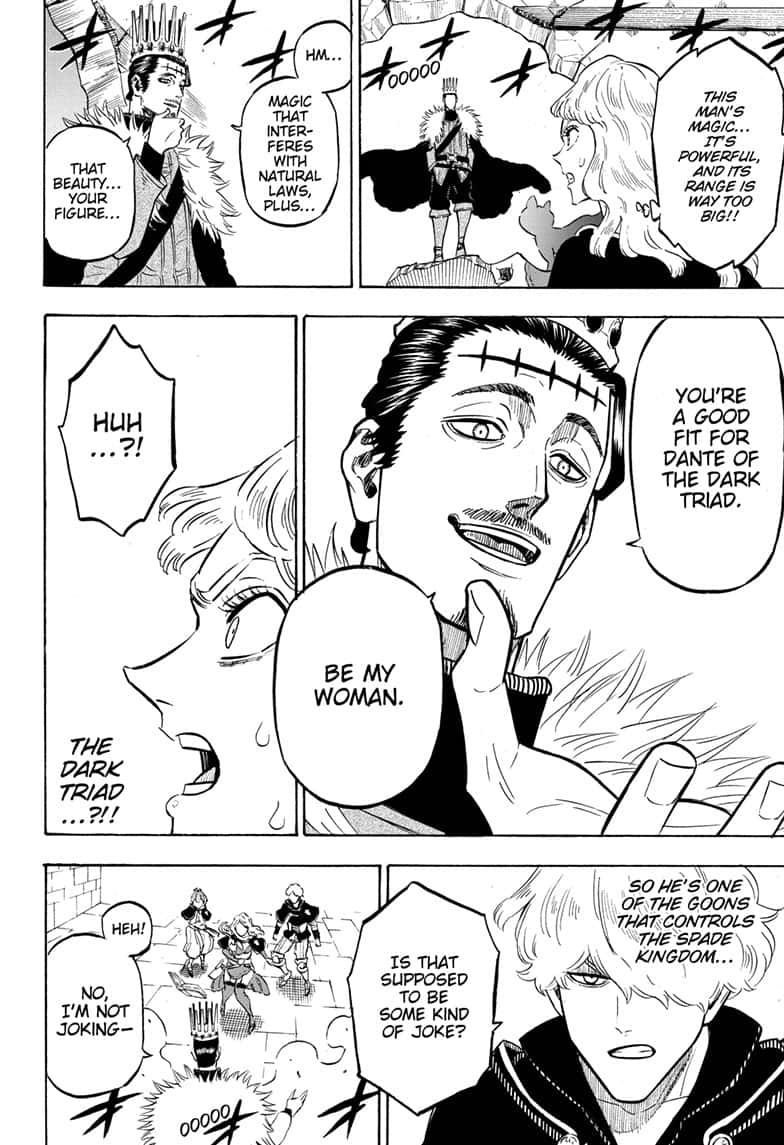 There are three tension within the seance act. the first was asta vs Dante in which we got to see a hint of Asta’s past and also asta lose control. The second tension was Dante taking an interest in both Vanessa and grey and most likely capturing them as well.