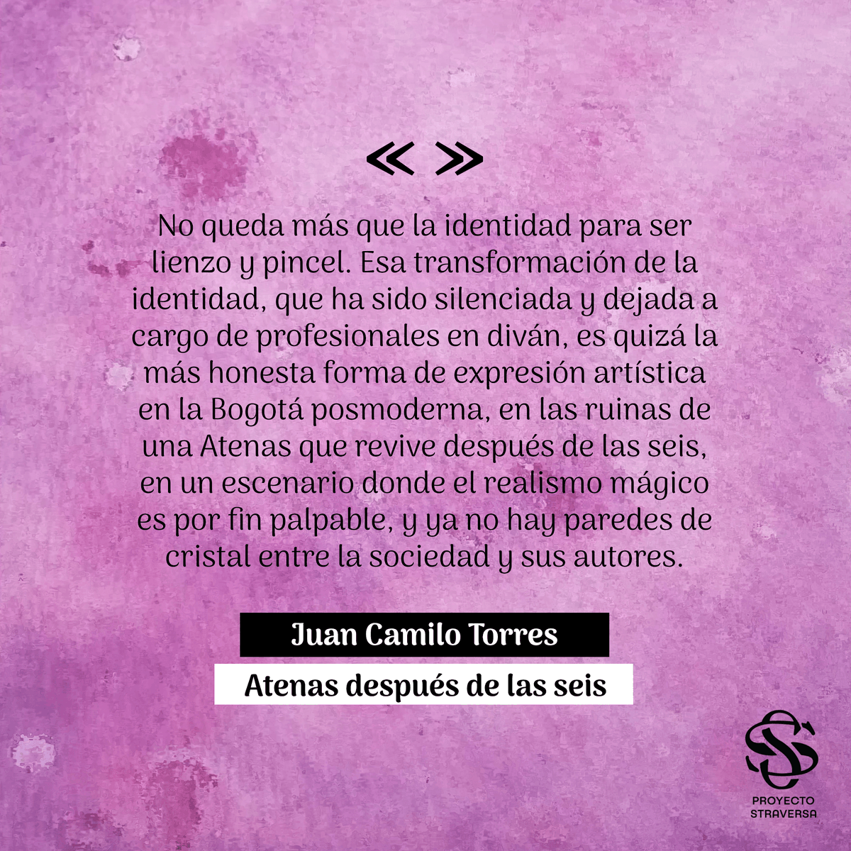 pstraversa's tweet photo. Fragmento de «Atenas después de las seis», por Juan Camilo Torres.
https://t.co/bABb74c0CY
#Straversa #GrafitoSocial #ArteYSociedad #RevistaDigital #RevistaLiteraria #ArtistasEmergentes #Independiente #Arte #Autogestión #LGBT+ #Drag #LGBT #Transformismo https://t.co/Phjnz3PLN9