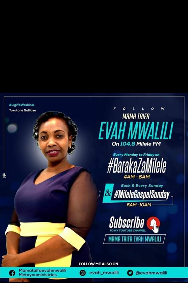 Good morning Washindi!! Umeamka vipi? Karibu kwa morning glory...teka anga, nyakua baraka!! Uko area gani, tiyari? Twende!!! ni Tbt....<a href="/EvahMwalili/">Mama Taifa Evah Mwalili</a> <a href="/Milele_FM/">Milele FM</a> #BarakaZaMilele #BarakaZaMilele #BarakaZaMilele #BarakaZaMilele #BarakaZaMilele