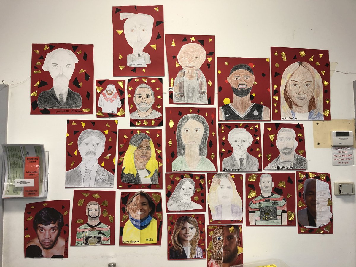 We read the book “Our Home, Our Heartbeat” by <a href="/Briggs/">Senator Briggs (Biblically Accurate)</a>, spending a series of lessons researching notable Aboriginal Australians, comparing his song “The Children Came Back” with <a href="/archieroach/">Archie Roach AM</a>’s original classic “Took the Children Away” and creating these portraits! ✨