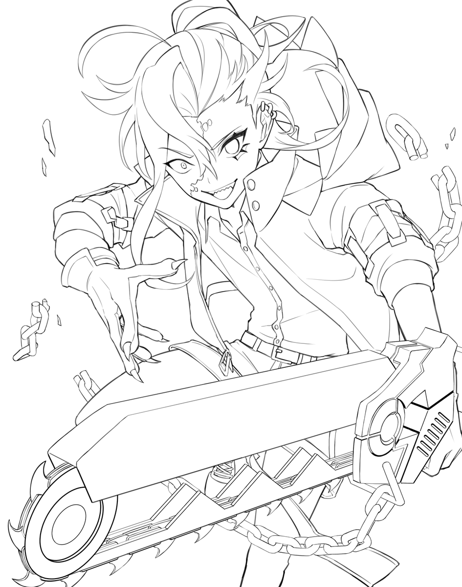 #線画を置いといたらフォロワーさんが塗ってくれるかもしれない
塗りに迷ったイラストたち…。
配色は好きに考えてもらって大丈夫です。 