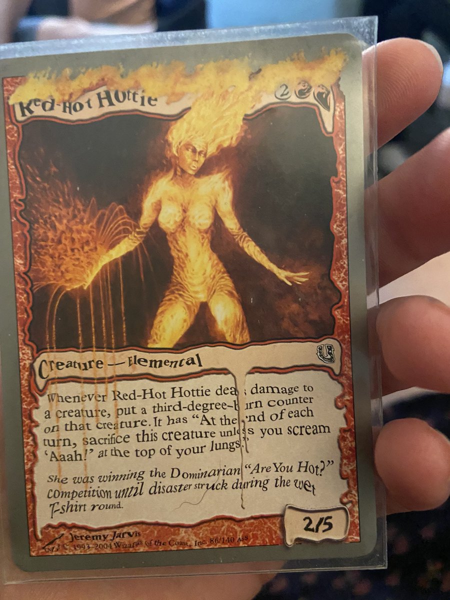 She is a positive person that promoted Magic in a postive and funny way. Are cards only okay to be sexual? She is a positive person that promoted Magic in a postive and funny way. Are cards only okay to be sexual?
