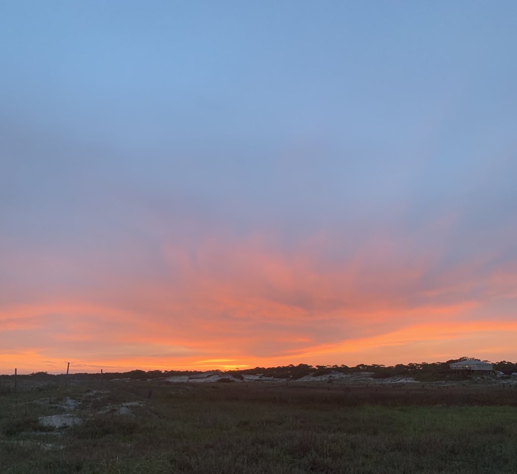Calm after the storm in Fort Morgan! Beautiful Sunset💛 <a href="/spann/">James Spann</a>