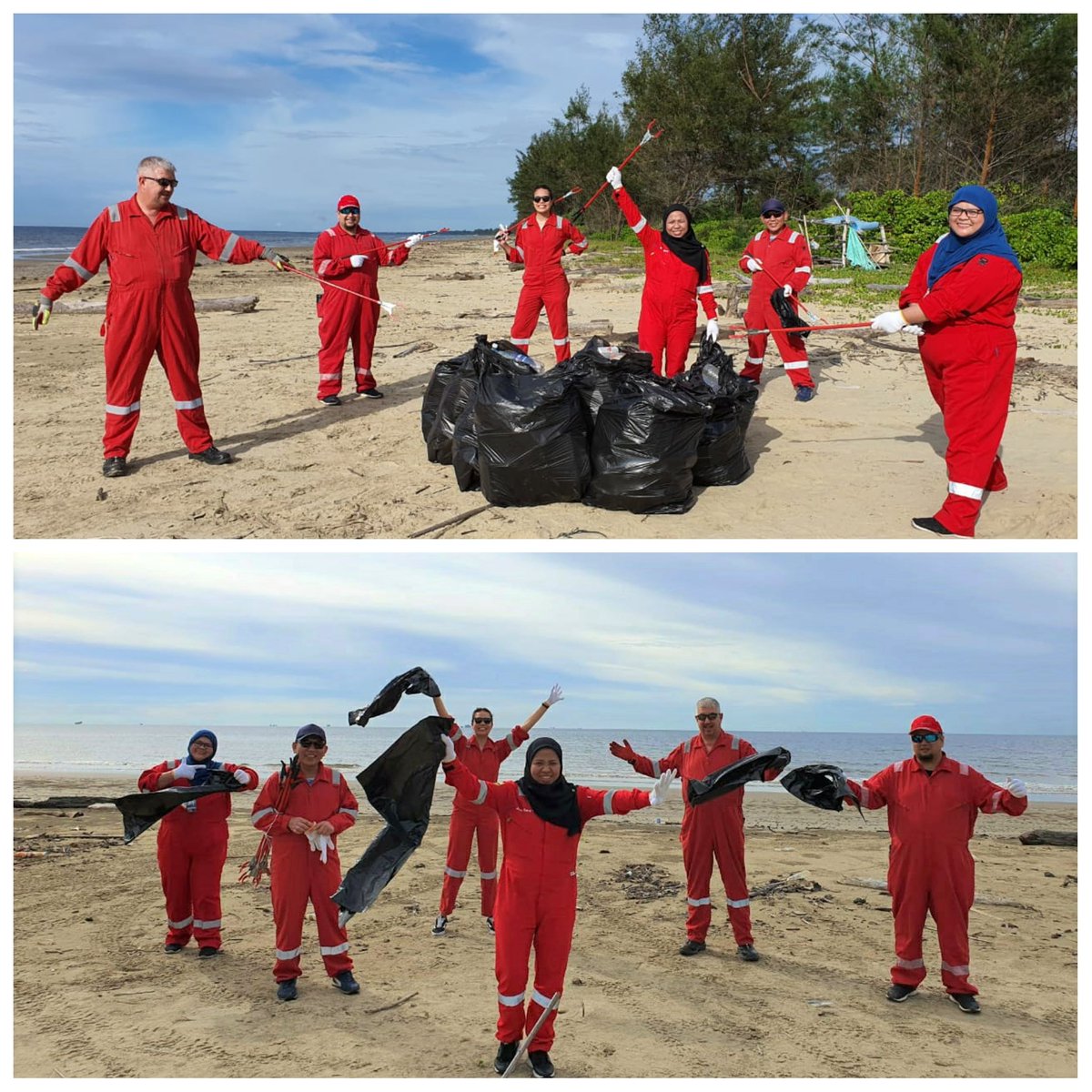 Our Brunei team collected more than 600 plastic containers in 30 minutes during a beach cleaning campaign in Kuala Belait. Waste plastic makes up 80 percent of marine litter, which can affect biodiversity and ecosystems globally.  #fornature #brunei #akersolutions