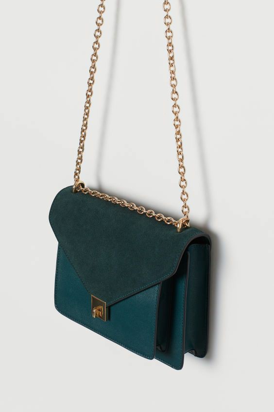 mango chain leather bolsa