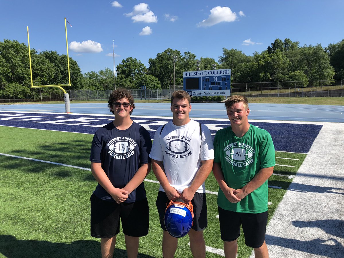 Thank you <a href="/mdwestathletics/">Midwest Athletics Academy & Events</a> and <a href="/Hillsdale_FB/">Hillsdale Football</a> for the camp today! Special thanks to <a href="/CoachBradOtter/">Brad Otterbein</a> and the entire hillsdale coaching staff as well as visiting colleges!