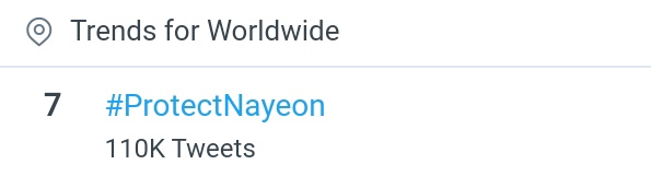 🌎 Worldwide Trending List #7 #ProtectNayeon Aside from trending keep on sending emails to fan@jype.com with screenshots/evidences. @JYPETWICE