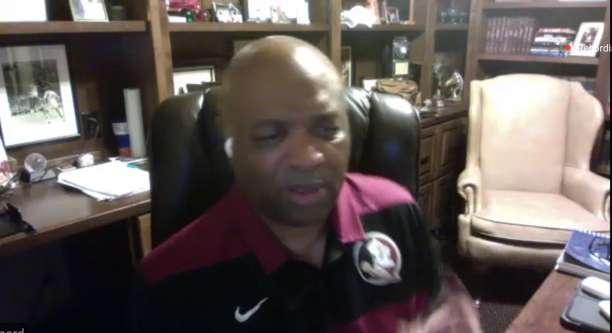 KevinDCrum's tweet photo. @360Mentoring 
This is 🔥🔥🔥 Gaining wisdom from @FSUCoachHam &amp; he is speaking truth about the experience for African Americans in college athletics #BlackHeadCoachesMatter #BlackLivesMatter 
#legends https://t.co/R3ReMsgmpQ