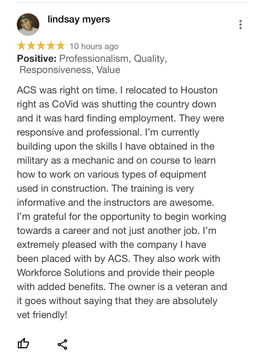 I needed a boost today.   Lindsay gave it to me when I saw her testimony.  Only 7% of apprentices in the US are women, and around 2% are women of color.  During the middle of the pandemic we helped her start a great job that is now a career.  Not possible without <a href="/GulfCoastWFS/">Workforce Solutions</a>