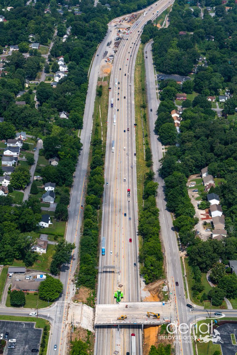 BELLConstCo's tweet photo. Check out these shots by @aerialinnovations_tn showing the progress on our @myTDOT project: the Belvoir Ave bridge over #I24 in #Chattanooga! Demo has begun, and work will continue over the next few weeks.
#BELLBuilds #BELLBuildsBridges #BELLBuildsChattanooga #Construction #TDOT https://t.co/TAxCTkixdc