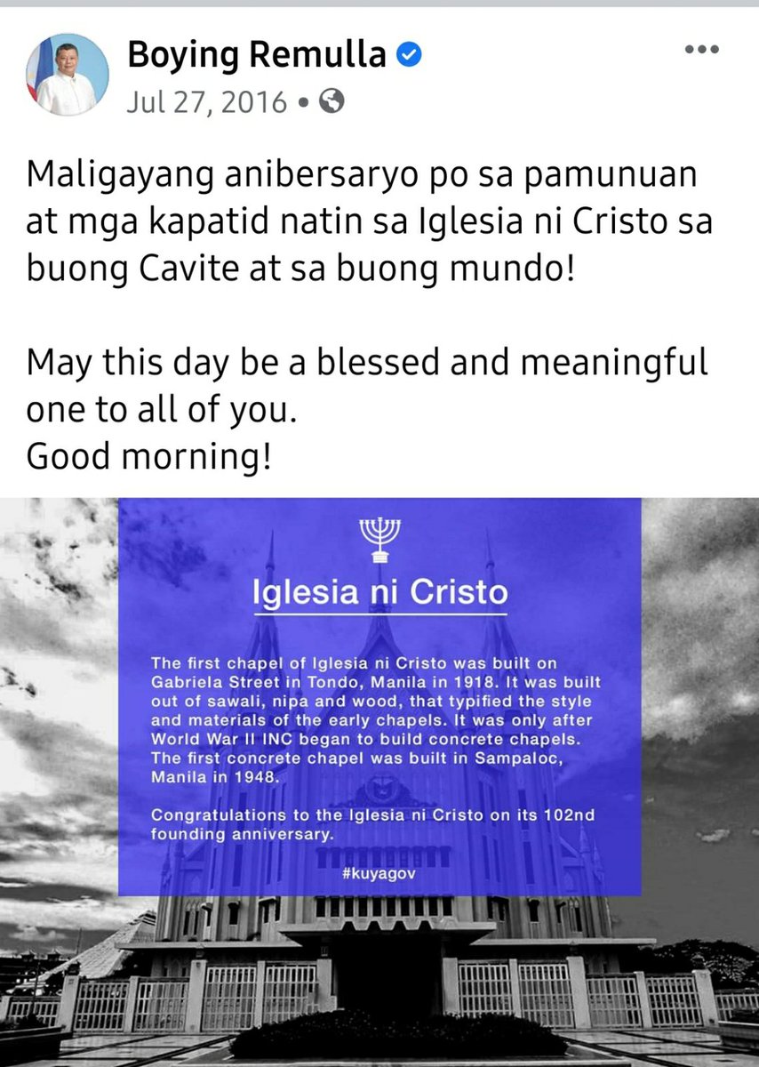 lafayette_zorro's tweet photo. The Barzagas and Remullas' of Cavite are known puppets of INC. Tignan nyo karamihan ng appointed nilang Police Station Chiefs sa Cavite ay puro INC. Marcoleta is INC. NTC Commissioner Cordoba is also an INC member.

Alam na this. https://t.co/DcDumSUQPj