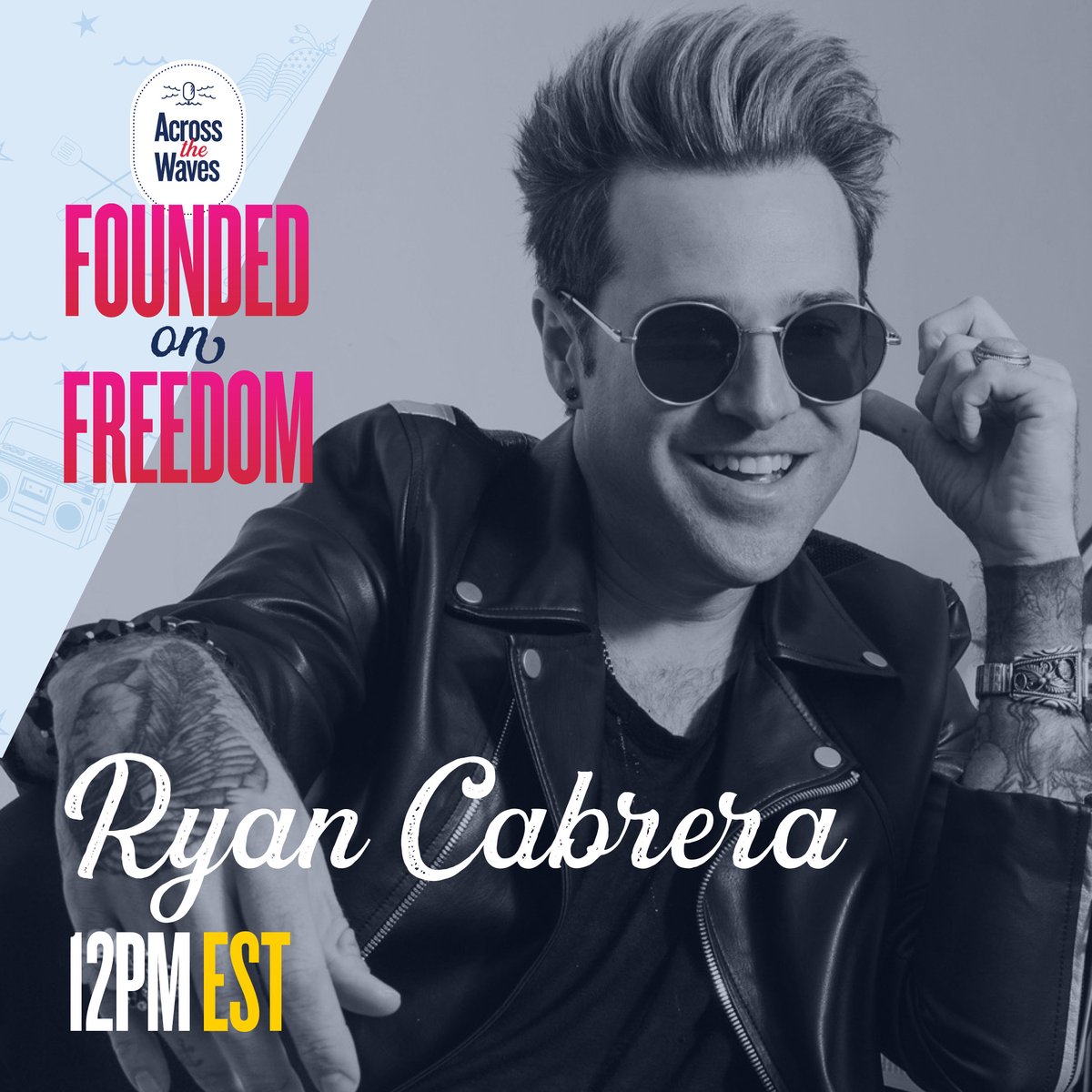 RyanCabrera's tweet photo. Watch tmrw (Thursday) 9AM!!
https://t.co/0kFNfroky6
#FoundedOnFreedom @NavyExchange @navyentertains https://t.co/pW6v4i71sM