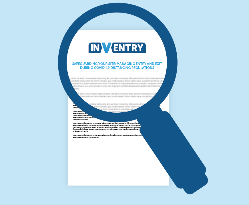InVentryLtd's tweet photo. We’ve been working hard over the last few weeks producing a #WhitePaper around managing entry &amp; exit during #COVID19 distancing regulations. It includes guidance on limiting contact, allowing for low numbers onsite and contact #tracing. Watch out for our White Paper coming soon! https://t.co/efSLTo6rTN