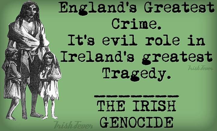 #CrimesOfBritain. The Genocide of the Irish people 1845-1852. 🙏