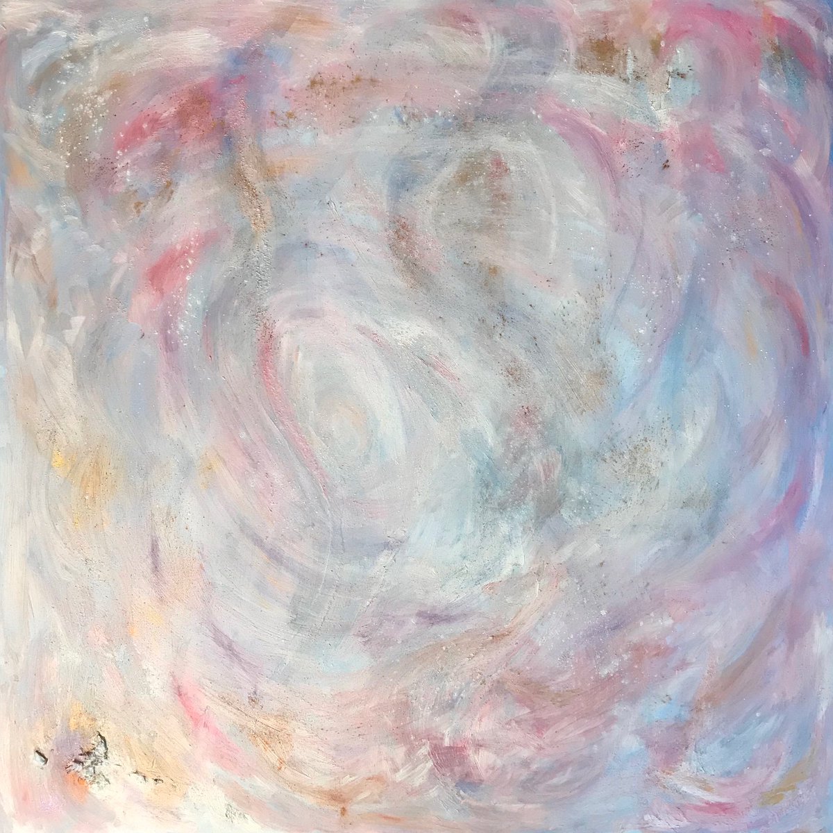 bridget_mccart's tweet photo. Mu~ Entrance &amp; transmission 
Oil Painting 
100by100cm
9.3.2020
Mu.  painted in a soft pearlscent oil paint (5 sections photos of her posted) 2nd of 2 paintings that came though in March
#art #femaleartist  #lumurianart #visionaryart #visionaryartist #fineart #lumuria https://t.co/5miPky2kSJ