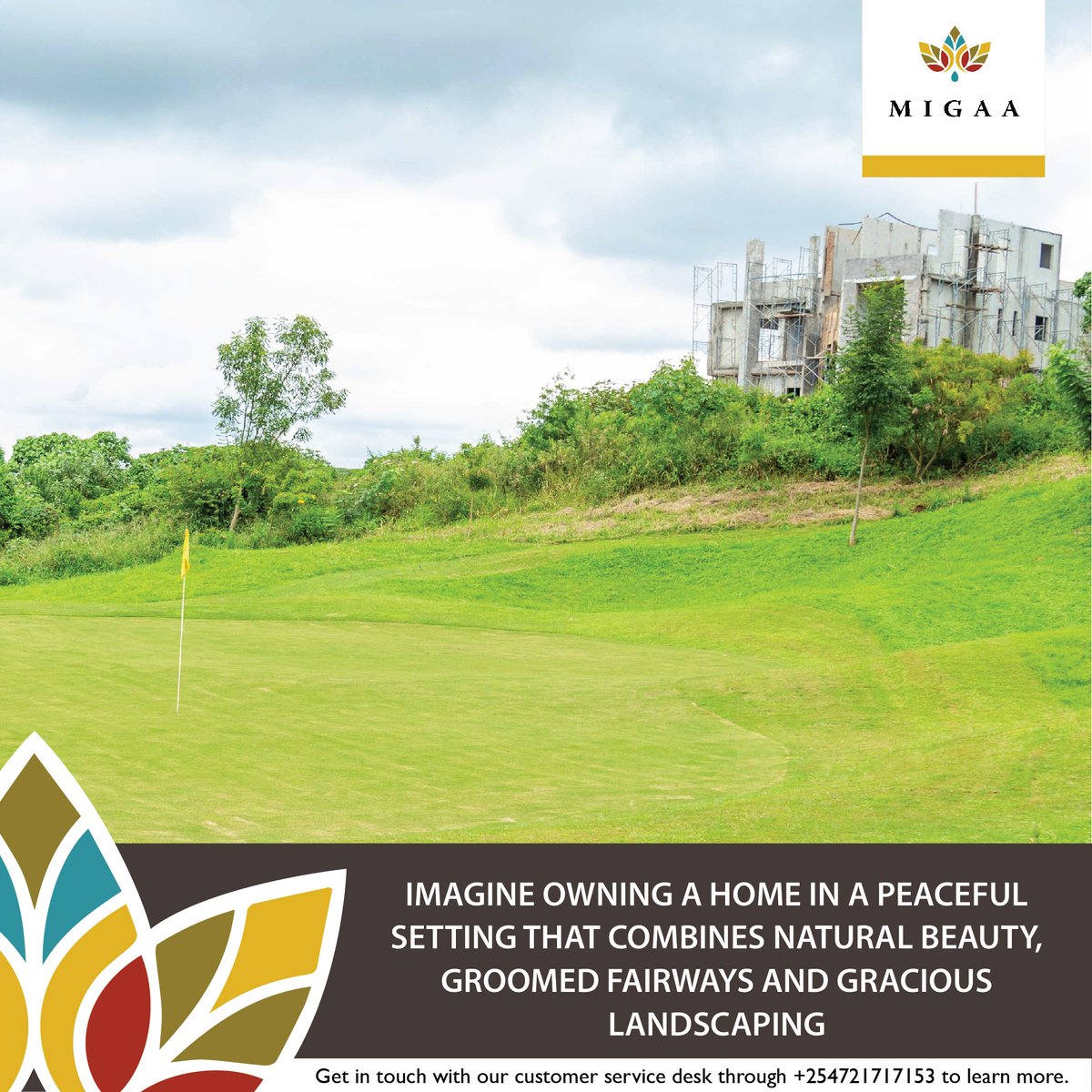 MigaaGolfEstate's tweet photo. Imagine owning a home in a peaceful setting that combines natural beauty, groomed fairways and gracious landscaping.

Get in touch with our customer service desk through +254721717153 to learn more.
#BuildinMigaa #ecofriendlyneighborhood #greenestate #golfestate https://t.co/i2xtJjKHaA