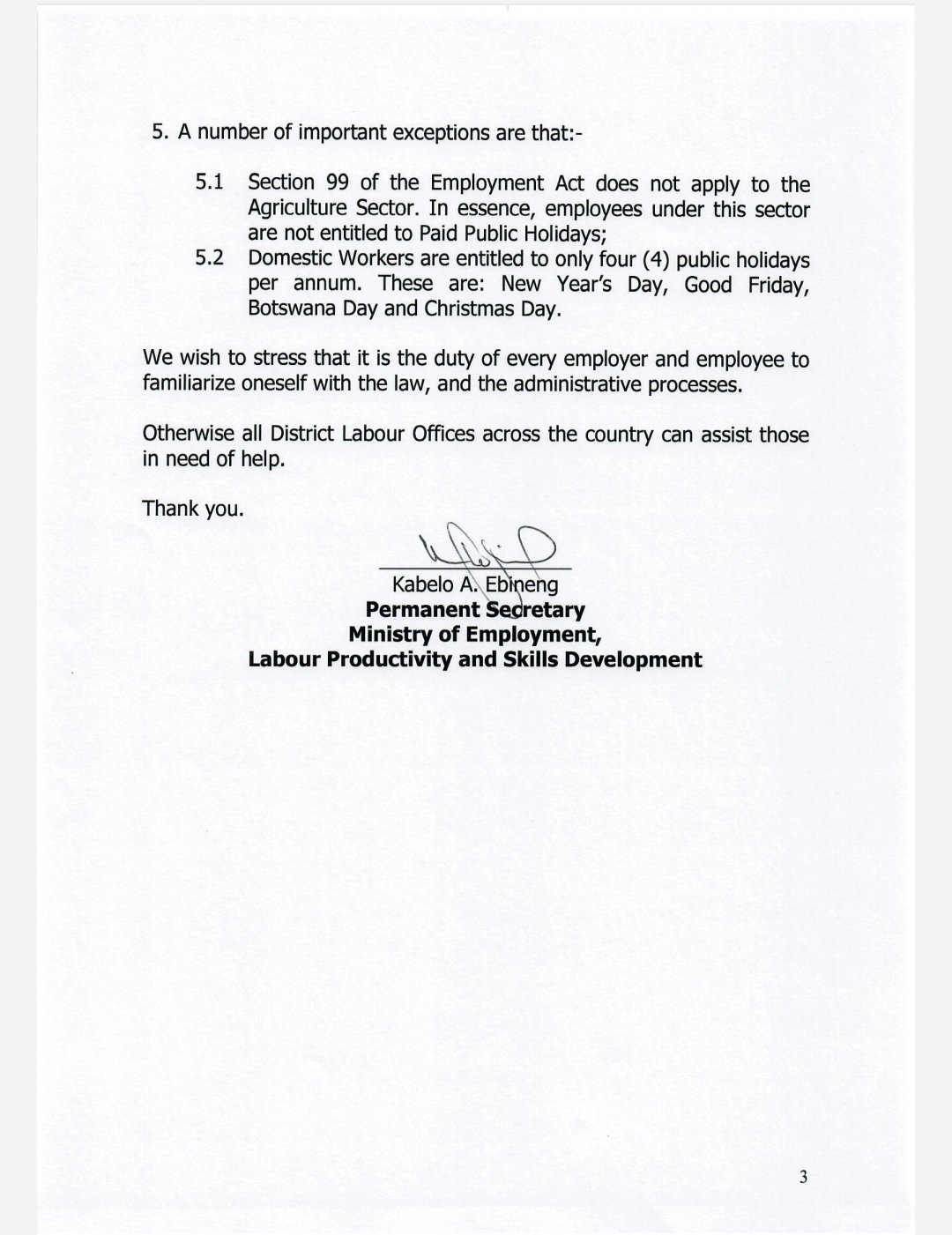 Botswana Government on Twitter "PUBLIC NOTICE PAID AND UNPAID PUBLIC