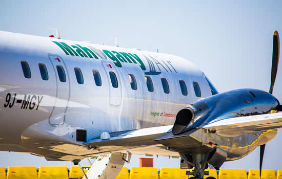 SETOps2023's tweet photo. Zambian regional airline Mahogany Air has resumed operations following the closure of flights in April after Zambia reported its first case of COVID-19 in March.  Report by @KeithMwanalushi - see https://t.co/HFdzljTwAE https://t.co/BiQIwHB5XB