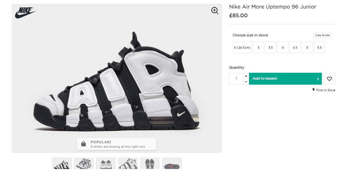 nike uptempo junior uk