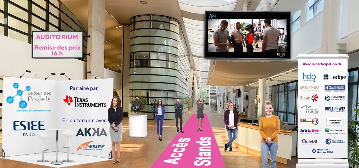 [Jour des Projets virtuel] C’est le Jour J ! Le #jourdesprojets est officiellement lancé ! Découvrez les projets des étudiants <a href="/ESIEEPARIS/">ESIEE PARIS</a>. Votez pour votre projet préféré ! 
Exposition des projets de 9 h 30 à 16 h et remise des Prix à 16 h !
▶ RV sur fal.cn/38W0r