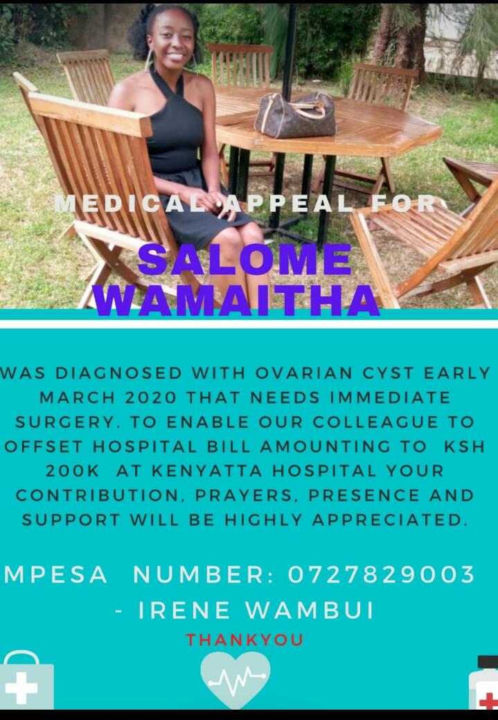 mwanikhii's tweet photo. This is my classmate and she needs some help. Please contribute however much you can. RT too. She will appreciate the effort. ❤ https://t.co/DmMWT3LHwm