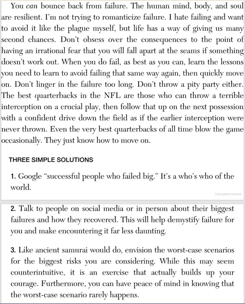 But his take on failure, which that mountain climbing story sets up in his book, is enlightening, all things considered.