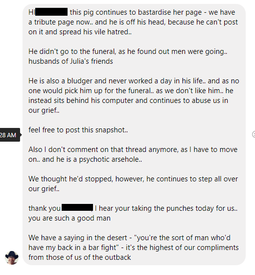 This has been posted with the explicit permission of all parties involved.Meet  @TakedownMRAs